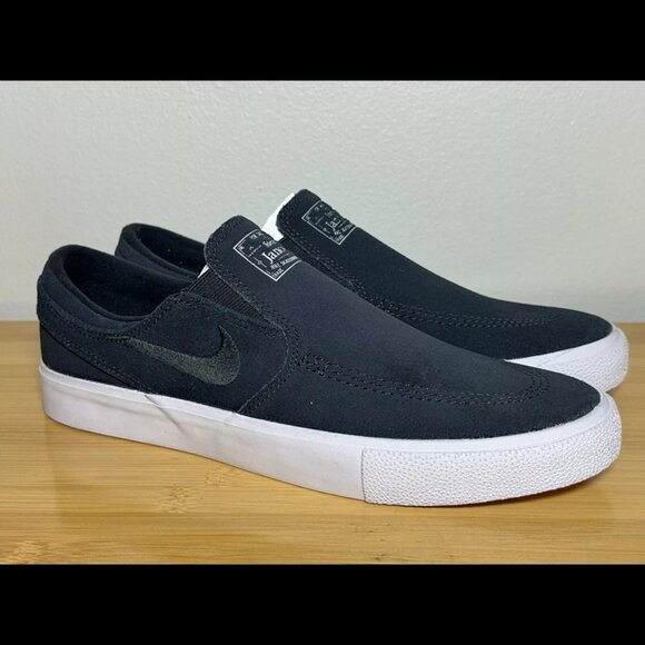 Size 8 - Nike SB Zoom Stefan‎ Janoski Slip On Unisex Black - Picture 1 of 10